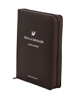 Biblia de Jerusalén manual 5ª edición con funda y cierre de cremallera