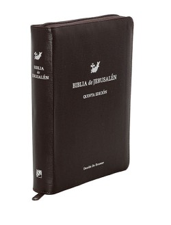 Biblia de Jerusalén manual 5ª edición con funda y cierre de cremallera