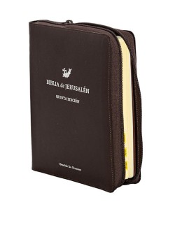 Biblia de Jerusalén manual 5ª edición con funda y cierre de cremallera